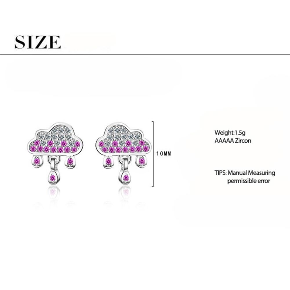 Милые, очаровательные серьги-капли из стерлингового серебра 925 пробы с мозаикой из циркония для женщин и подруг в подарок Oorbellen S -E780