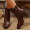 Женские ботильоны Модные ботильоны с боковой молнией для женщин Остроносые на высоком каблуке Высококачественная кожа Женские ботинки Размер 35-41