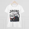 Women’s Black Cat Tee – Silently Judging with a Touch of Humor