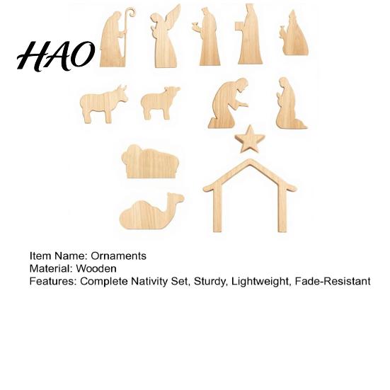 Small Wooden Religious Collectibles 13Pcs Christmas Nativity Scene Set, Mini Holy Family Figurines, Meaningful Gift for Tabletop Manger Decorations