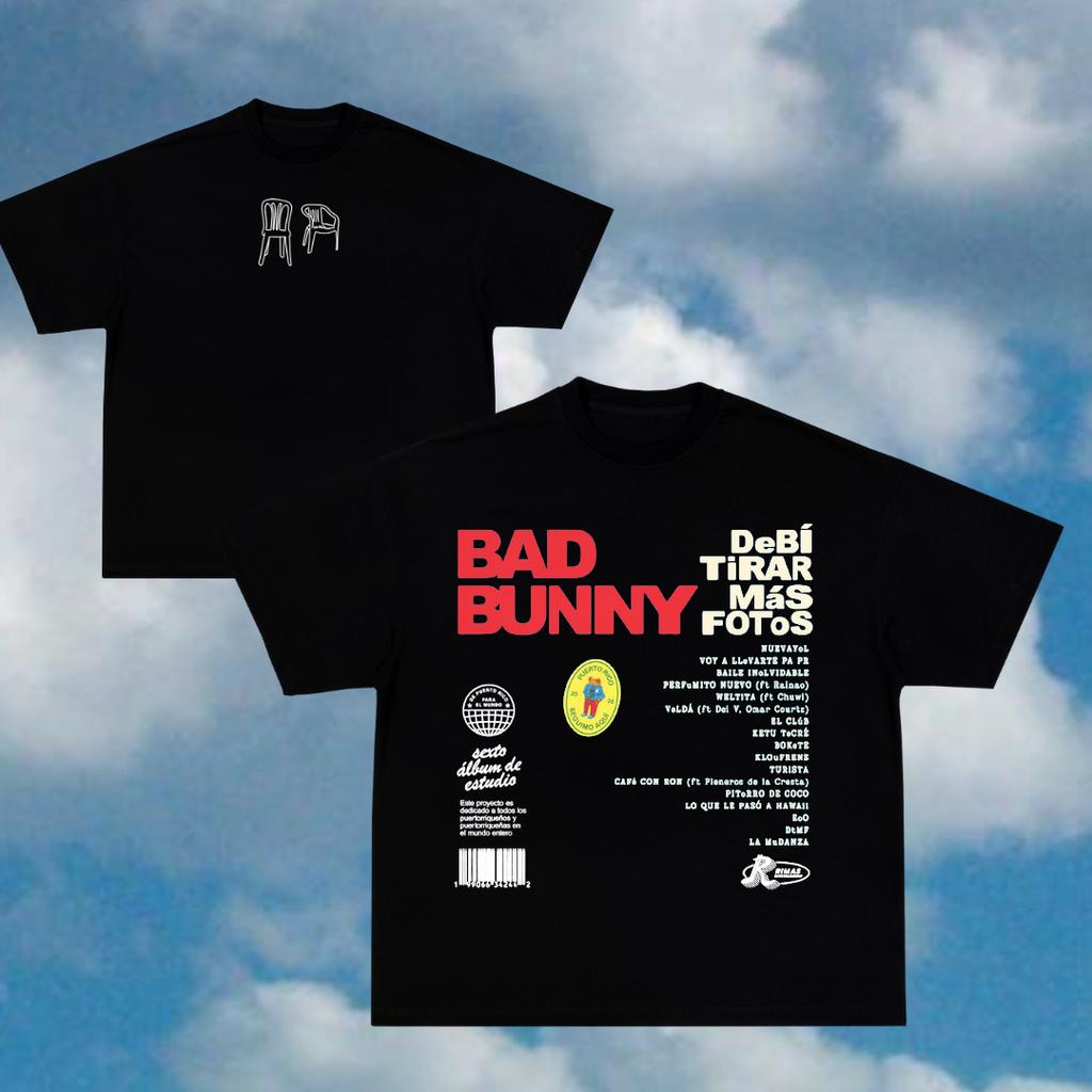 Мерч рэпера Bad Bunny Футболки Мужские Оверсайз Y2k Футболки Уличный Хип-хоп Дышащий Тяжелый Хлопок Футболка с Коротким Рукавом Топ Мужская Одежда