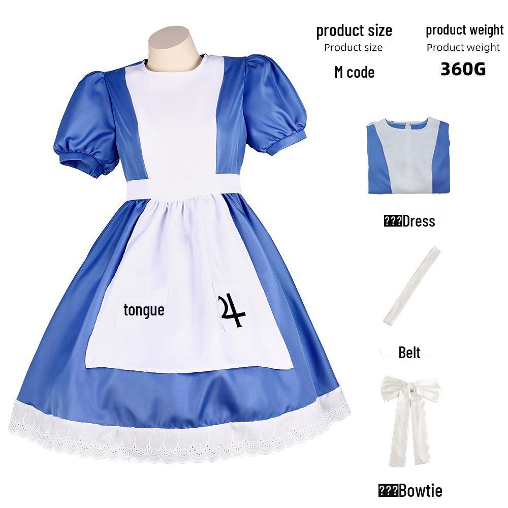 Alice Madness Returns Halloween Maid Lolita Costume - Royal Set