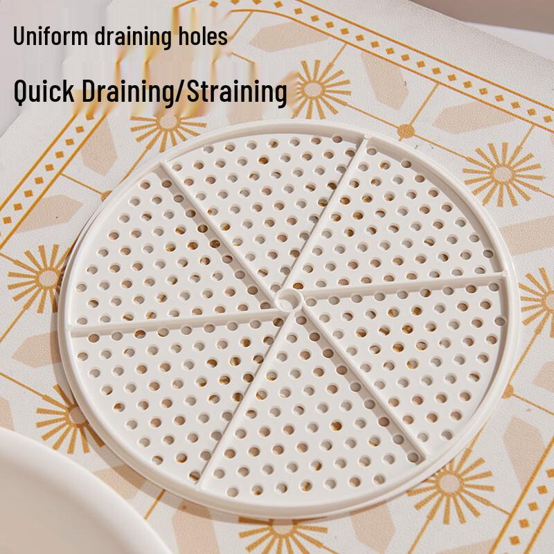 Двухъярусная тарелка для пельменей Xingfang с дренажом и блюдцем для уксуса