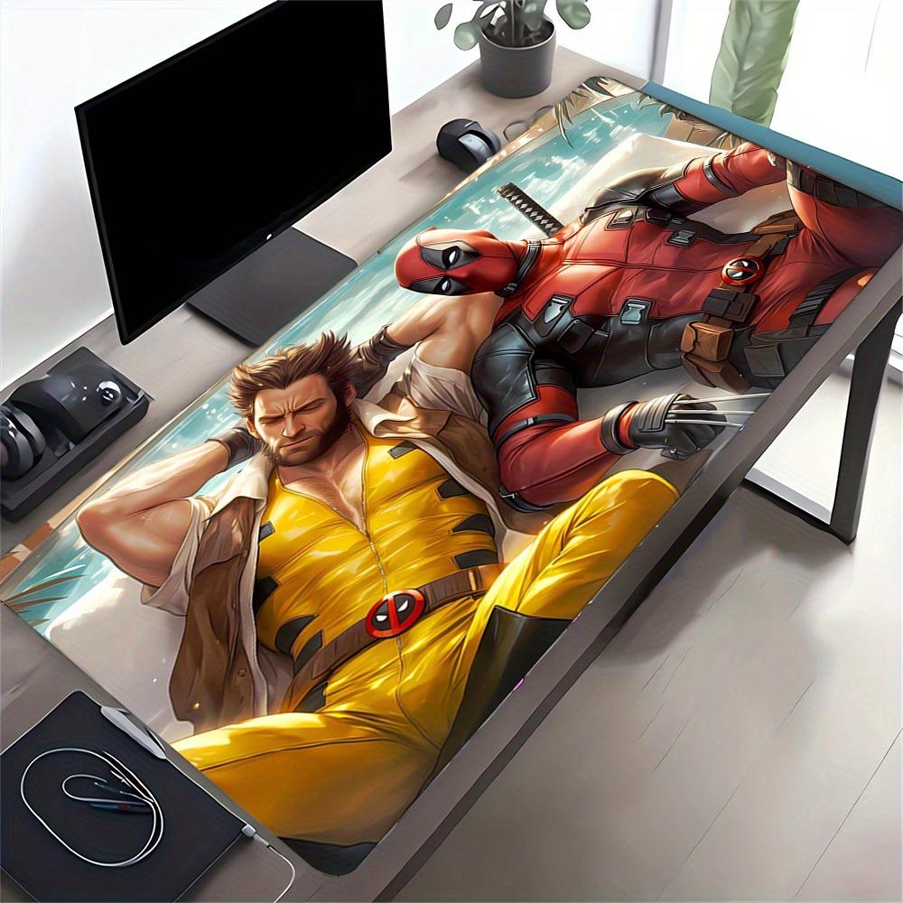 Large Multi-Size Non-Slip Rubber Base Deadpool, Wolverine, Friendship Mouse Pad, Stitched Edges Keyboard Desk Mat for School, Office, Home,