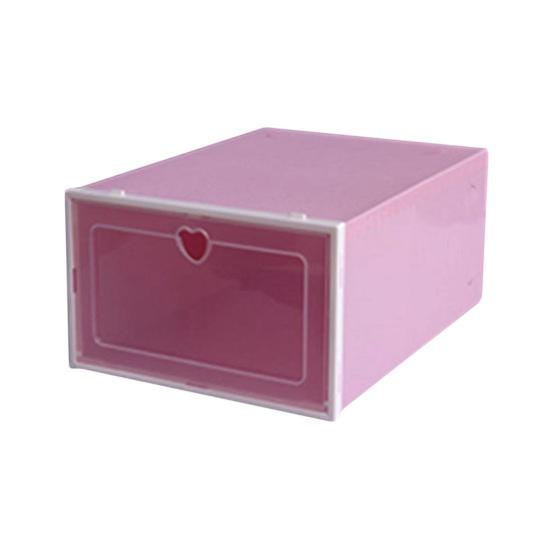 Прозрачный ПП штабелируемый пыленепроницаемый откидной ящик для обуви, контейнер для хранения, органайзер