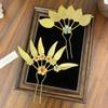 Flower Thai Hair Sticks Rhinestone Gold Hair Fork Antique Ethnic Style Hair Accessories  Hanfu