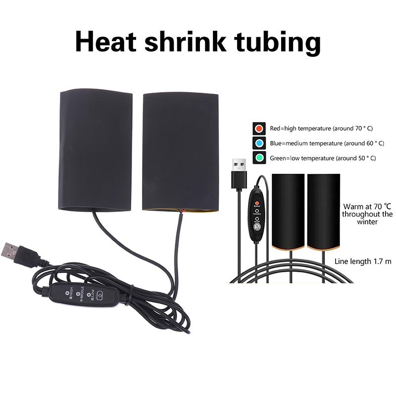 1 комплект регулируемых подогреваемых рукояток мотоцикла USB подогреваемый чехол для рукоятки противоскользящие подогреваемые рукоятки руля