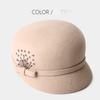 Hat Women's Autumn/Winter Wool Duck Tongue Hat British Leisure Woolen Felt Hat Fashion Belle Hats