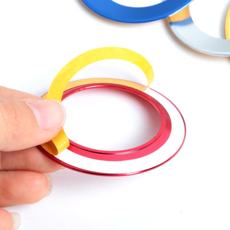 VW Car Aluminium Alloy Steering Wheel Logo Circle Trim Sticker Accessories For Volkswagen VW Jetta CADDY Tiguan Passat Golf Polo zs1