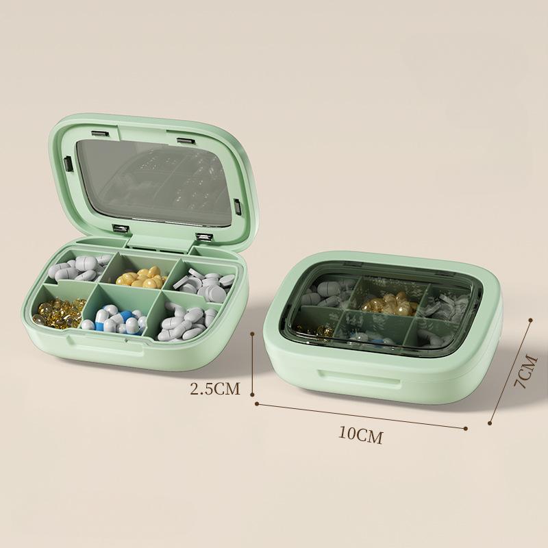 Ящики для хранения таблеток для путешествий на открытом воздухе 4/6/21 сетка, портативные герметичные контейнеры для лекарственных таблеток, небольшие пластиковые контейнеры для сортировки таблеток