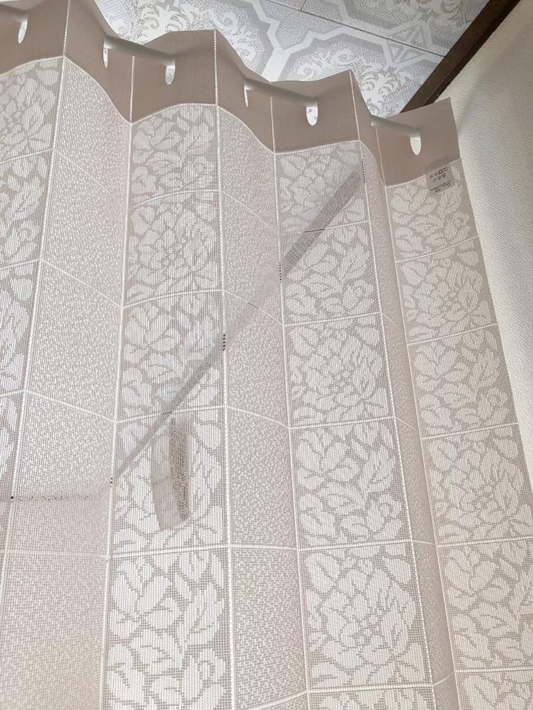 Гармошка Комнатная Тепловая Энергия Регулируемая 100 x 250 Цветок KL31139 Штора, Перегородка, Норэн, Блокирующая, Экономящая, Длина, см, Полоска, (Слоновая кость CM515)