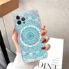 Flower Of Life In Lotus Phone Case For iPhone 14 13 12 11 Pro Max XS X XR SE 2020 6 7 8 Plus Mini Transparent Shell