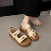 Velcro Platform Roman Sandals Women's Summer 2025 New Casual Sports Sandals with Skirts Seaside Beach Shoes