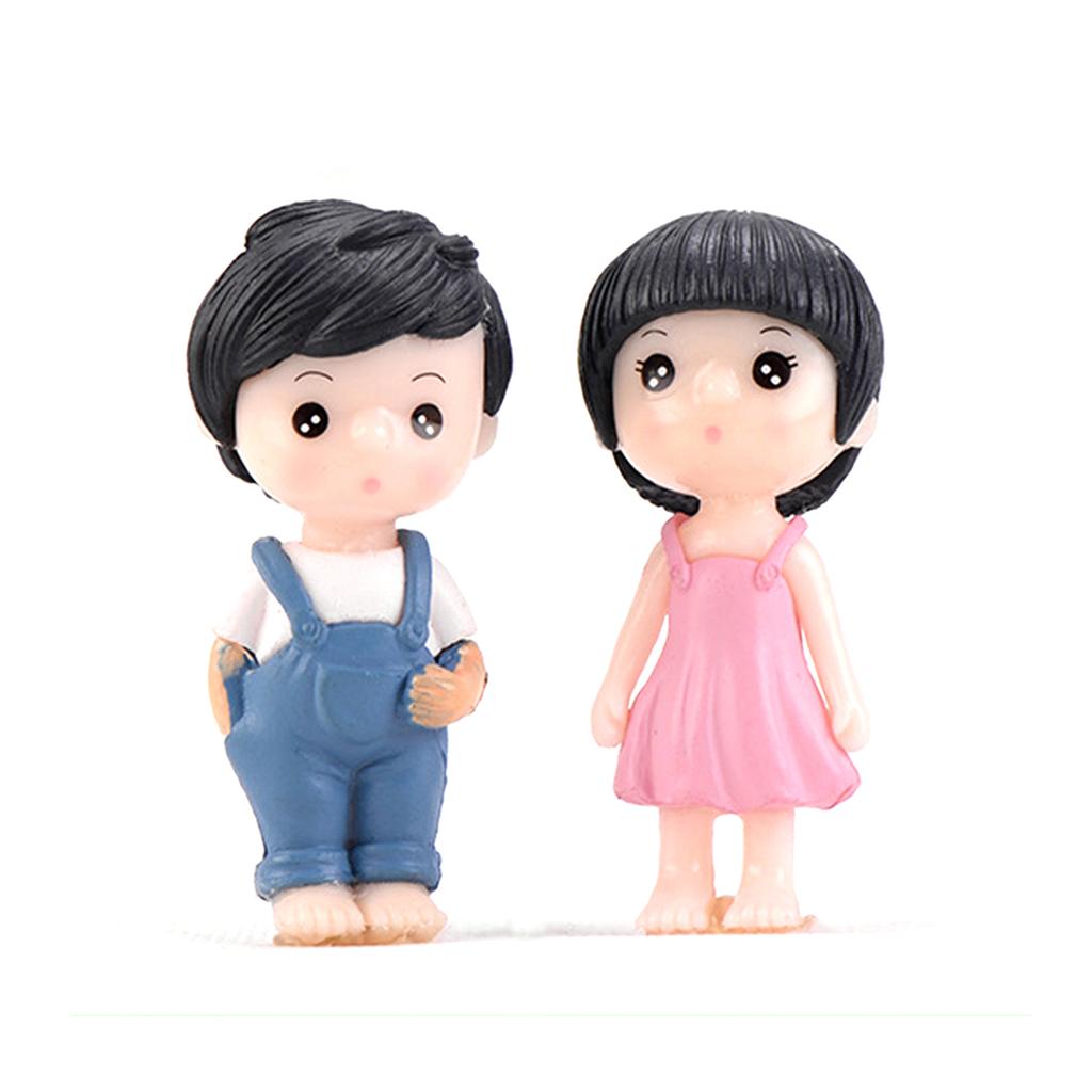 Бонсай Мини Сказочный Сад Кукла Поделки Пары Фигурки Маленькие Влюбленные Миниатюрный Мальчик Девочка Украшение