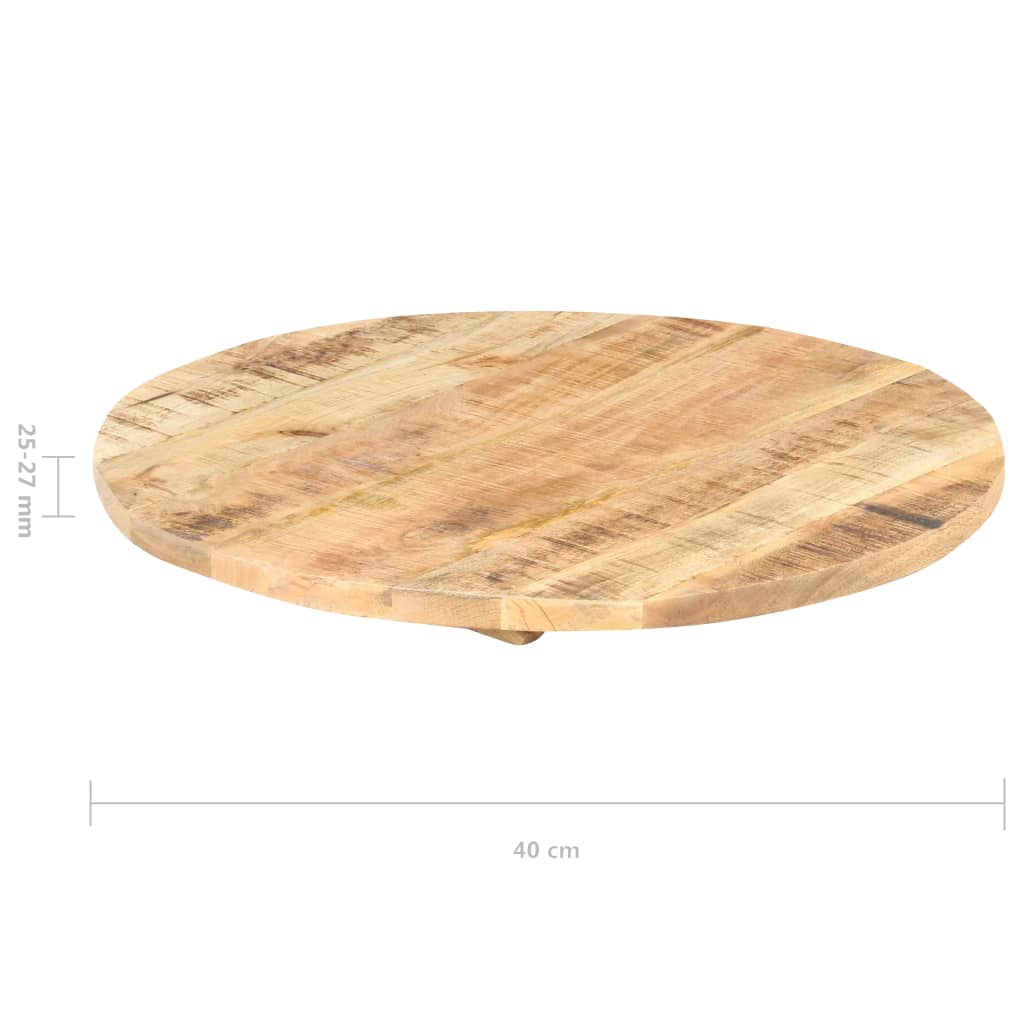 Solid Mango Wood Table Top Round 25 27 mm Thick 40 cm Diameter