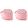 Petconomy Pet Silicone Scrub Shower Brush, Pink, 2 Pieces, Korean Pet Shampoo
