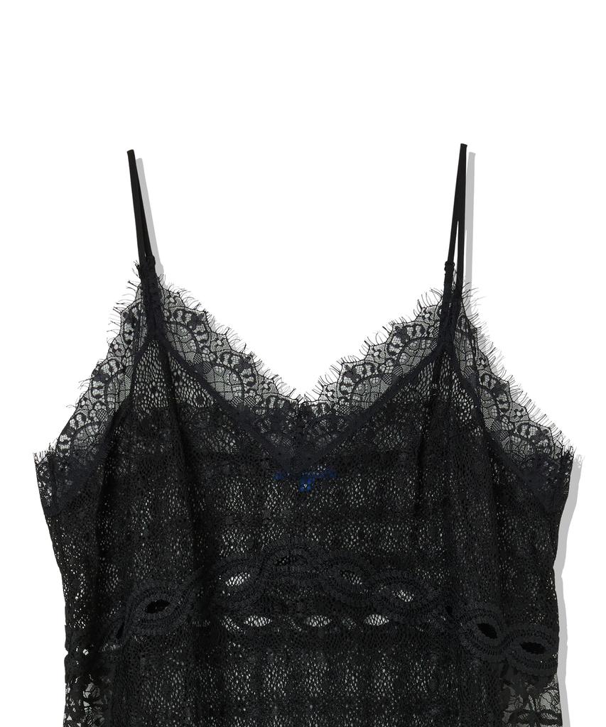 Penfield Crochet Mix Long Dress Black_Fs2Ws53F