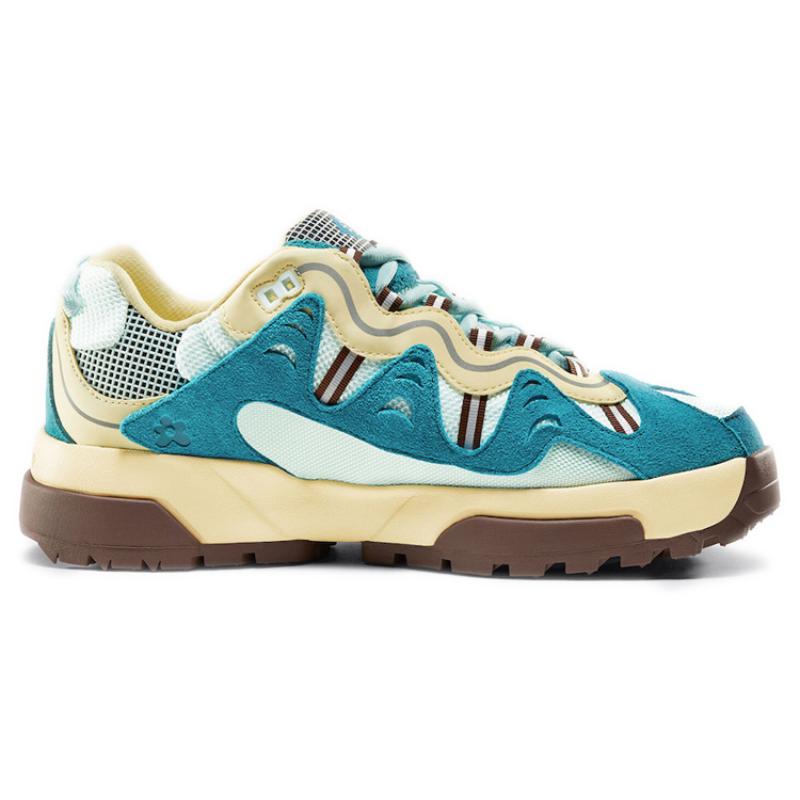Golf le Fleur x Converse Gianno Ox Ткань Кожа Низкие Кроссовки для Повседневной Носки Унисекс Синий и Желтый