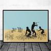 Banksy Street Graffiti Collage Monkey Canvas Painting Poster and Print Nordic Style Wall Art Pictures for Living Room Home Decor No Frame