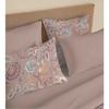 Pack complet housse de couette réversible "Vanessa" 6 pièces pour lit 180 x 200 "King Size" Bergame Nude