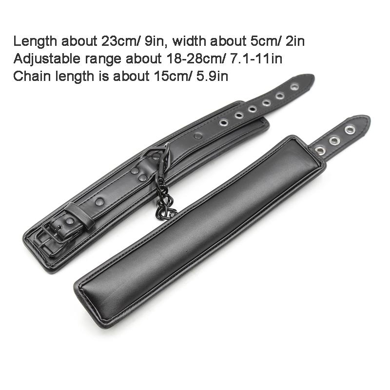 Soft Leather Handcuffs For Sex Toys For Woman Couples Metal Hole Hang Buckle Link Bdsm Bondage Restraints Exotic Accessories