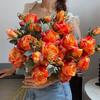 Вдохновленная Лю Ифэй Картина маслом с сухоцветами - Искусственный букет роз для декора гостиной или обеденного стола