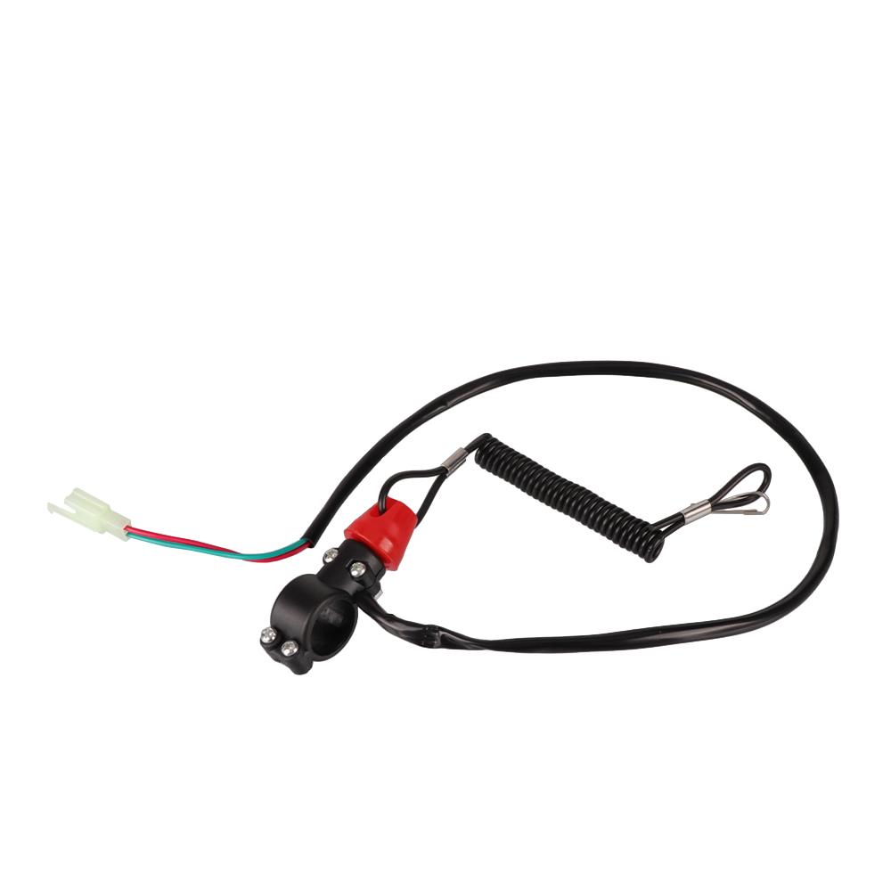 Motorcycle Kill Stop Switch & Safety Tether Cord For 22mm Handlebar Scooter Honda Yamaha Suzuki Mini Dirt Bike ATV Quad Moto