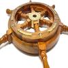 Royal Handicraft Nautical Premium Sailor's Hand Crafted Brass & Wooden Ship Wheel Gift Decor | Лодка