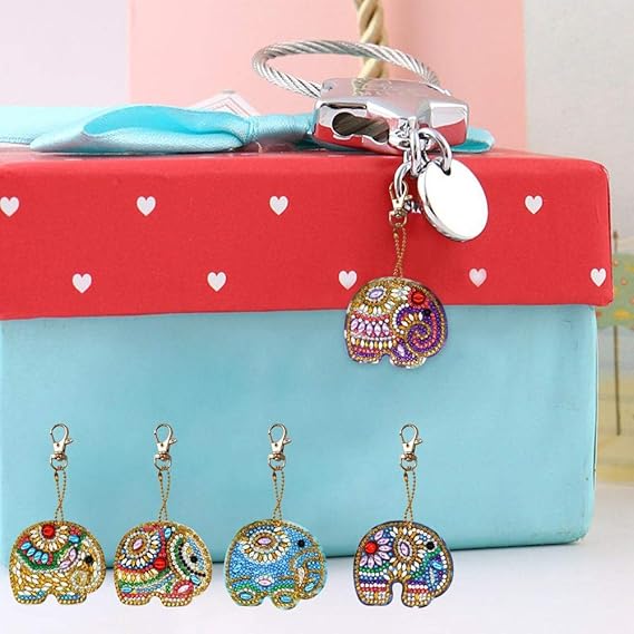 5 шт./лот Набор для брелоков сделай сам Милые мультяшные животные Легко раскрашивать Подвеска для брелоков