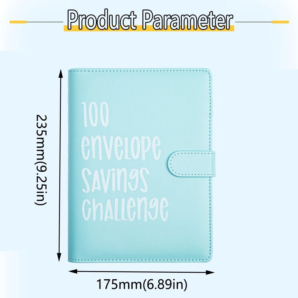 Colorful 100 Day Challenge Budget Binder Loose-leaf Saving Money Organizer Journal Planner