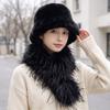 Warm Faux Fur Scarf Thick Winter Plush Scarf Elegant Shawl Wrap  Neck Accessories