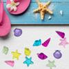 110Pcs Acrylic Seashells Acrylic Seashells Conch Starfish  Beach Theme Sea Shells Party Decoration