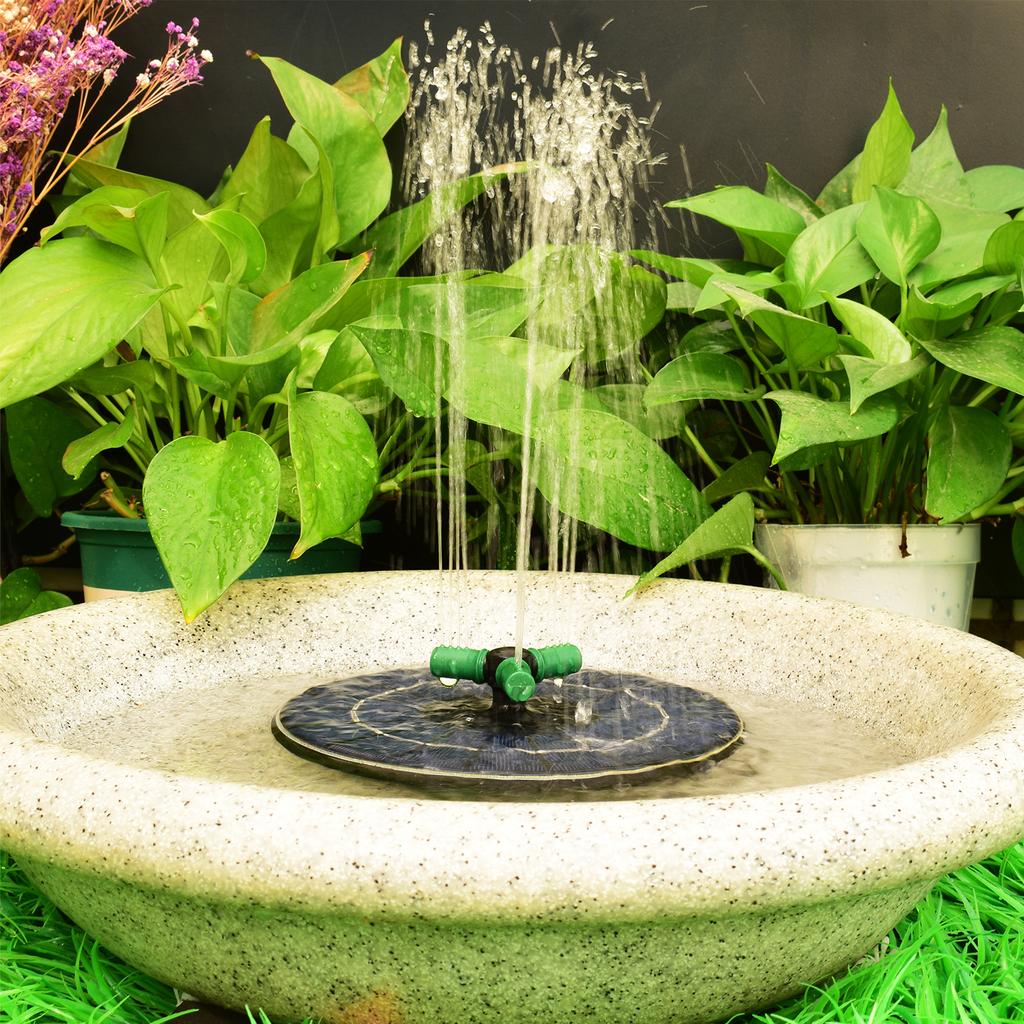 Солнечная фонтанная помпа мощностью 2,5 Вт с вращающейся на 360 градусов насадкой, фонтан на солнечной энергии, отдельно стоящий водяной насос