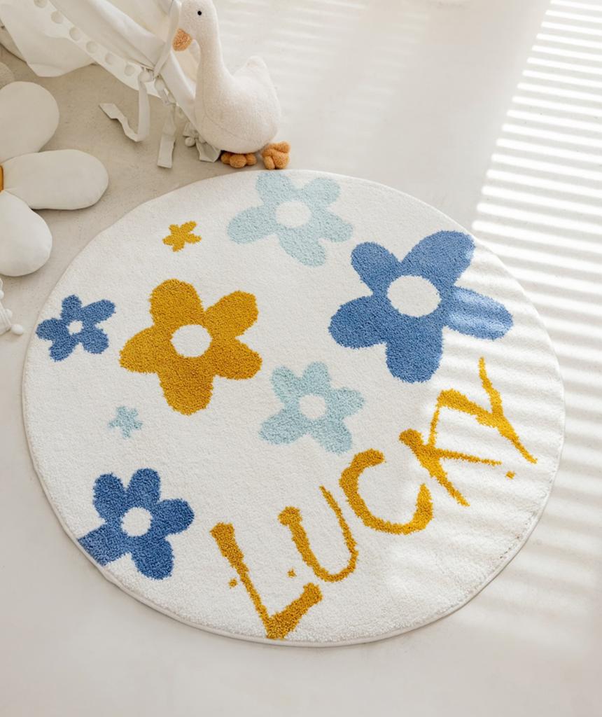 Современный стиль украшения гостиной круглый ковер утолщенный плюшевый прикроватный коврик ковры с мультяшным рисунком для спальни дома пушистый мягкий ковер