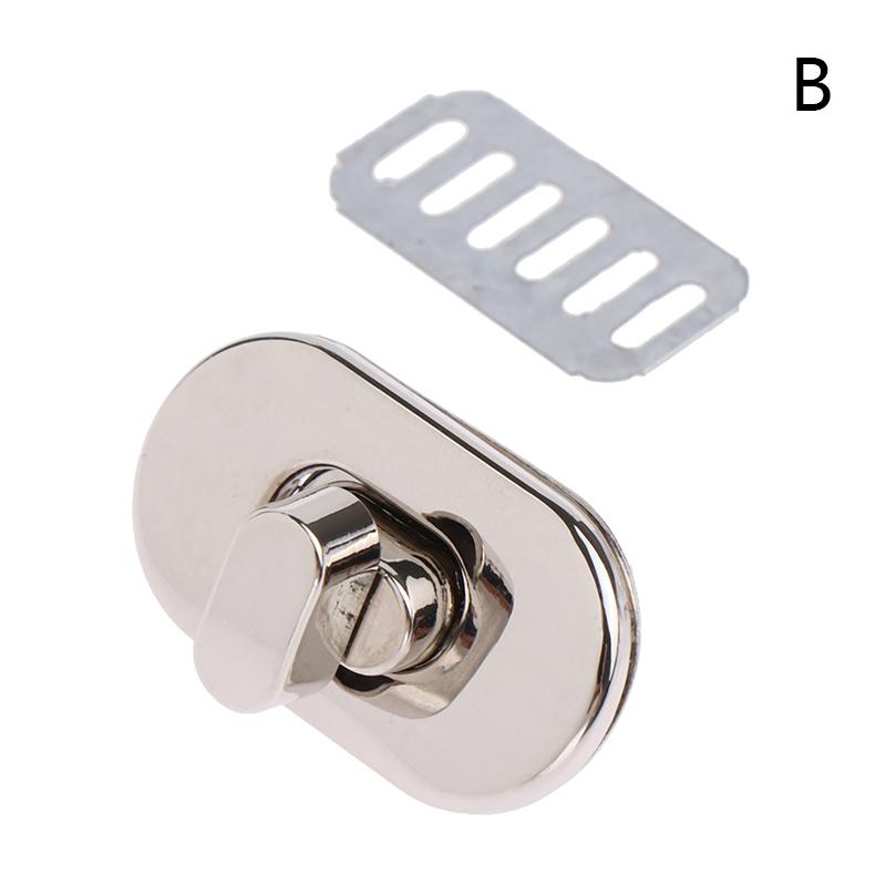 Mini Oval Twist Lock Turn Locks Metal Closure Buckle For Purse Wallet Women'S Handbag Shoulder Bag Accessories