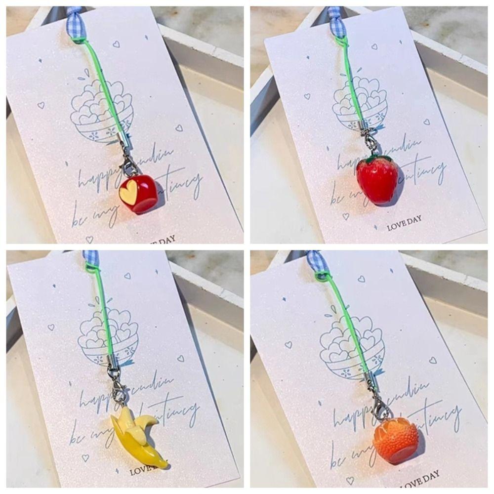 Strawberry Fruit Phone Charms Tomato Phone Pendant Cell Phone Lanyard Girl Woman