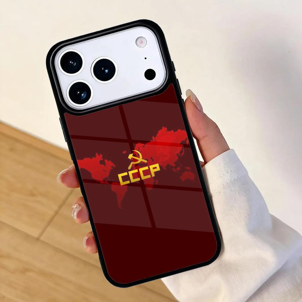 lenin Soviet Union flag SOFT Mobile Phone Case for IPhone 17 AIR 16pro Max 15 14 13 12 11 Bumper Cover