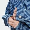 Adidas Originals X Farm Rio Collaboration SS24 Удобная модная универсальная джинсовая куртка с длинным рукавом на молнии Женские куртки синего цвета IW0793