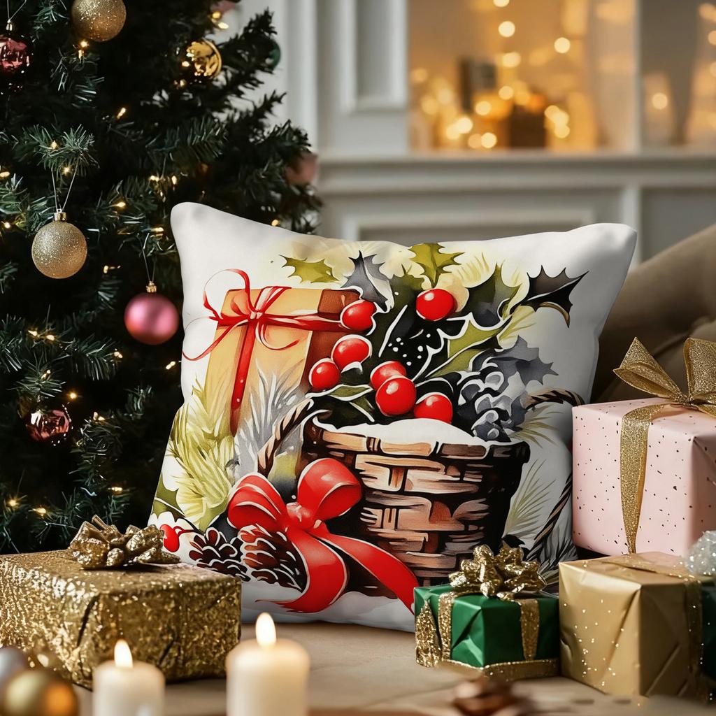 A Festive Barn Pillow CoverSuitable for sofa car bedroom decorative cushion cover pillow cover