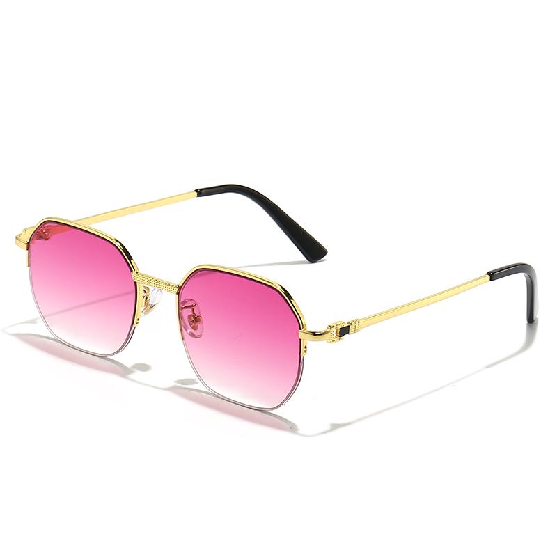 HBK 2022 Luxury Sunglasses Custom Designer Small Rectangle Sun Glasses 2022 Trendy Woman Rimless Sunglasses