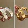 Versatile Geometric Earrings Silver Color Metal Hoop Earrings Polka Dot Earrings  Party