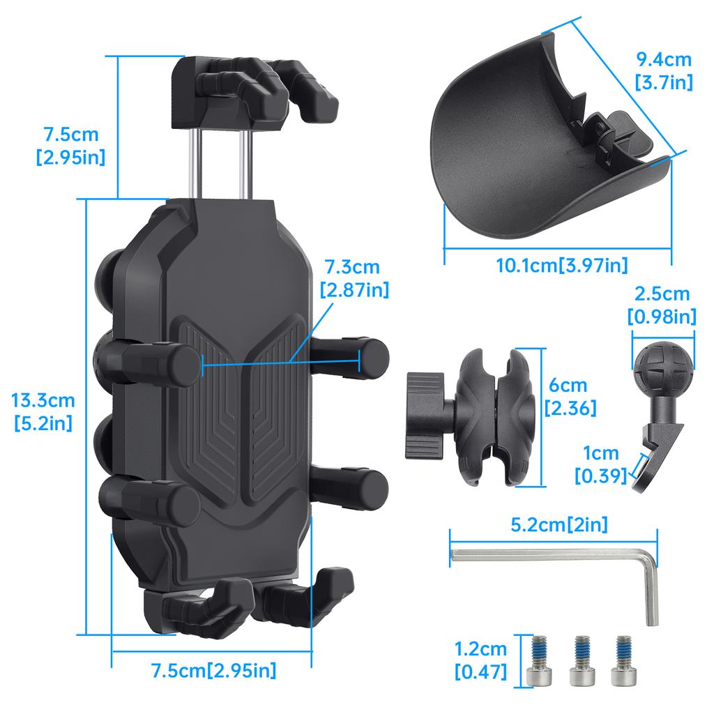 Кронштейн для телефона на руль мотоцикла велосипеда QC3.0 USB зарядное устройство подставка держатель
