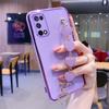 Чехол для телефона с цепочкой и запястьем Love Heart для Samsung Galaxy S21 S20 Ultra S10 S9 S8 Plus Note 20 8 9 10 A6 A7 2018, чехол-бампер с покрытием