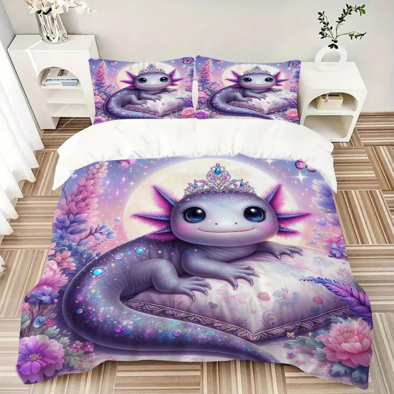 3Pcs Fairy Tale Axolotl Dreams Bedding Set Quilt Cover Pillowcase Home Christmas Xmas Halloween Gift 1 Duvet Cover 2 Pillowcase Em92855