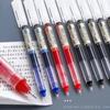 12Pcs/set Black/Red/blue Ink Liquid Rollerball Gel Pen Quick Drying Roller Ball Pens  Student