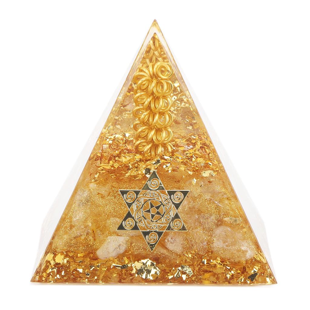 Пирамида Оргонита 6 см Генератор энергии Кристаллическая проволока Ручной работы Пирамида Декор для положительной энергии