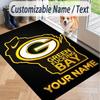Custom Text Printed Rug Green Bay Packers Non Slip Floor Carpet For Home Room Decor