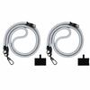 2 Pcs Metal Polyester Cell Phone Lanyard 10MM Neck Lanyard Durable Phone Lanyard  Keychain
