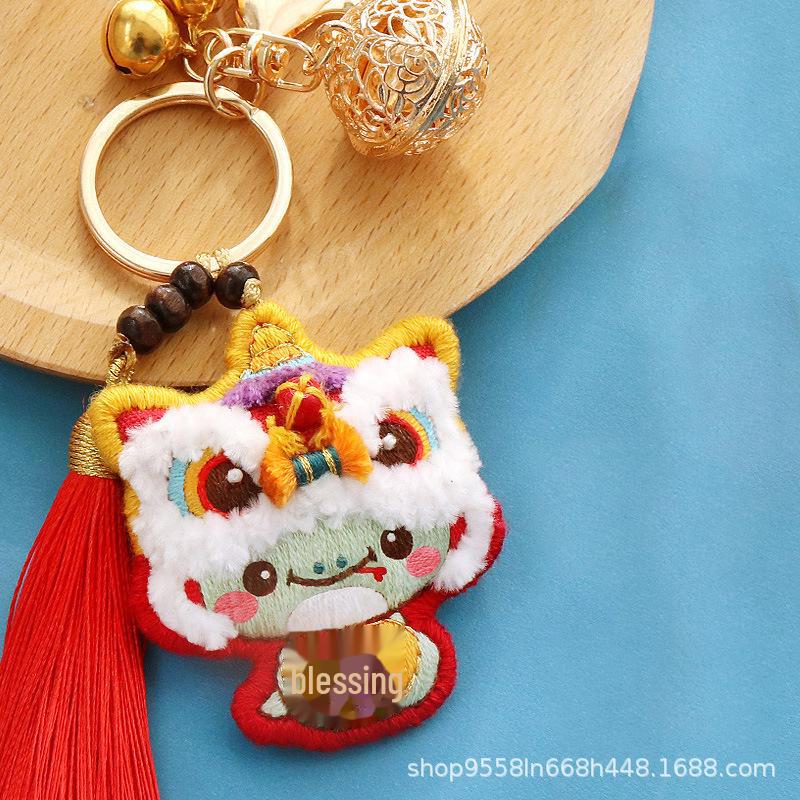 Набор для вышивки «Сделай сам» «Амулет мира»: Брелок-кошелек ручной работы в виде льва в подарок парню