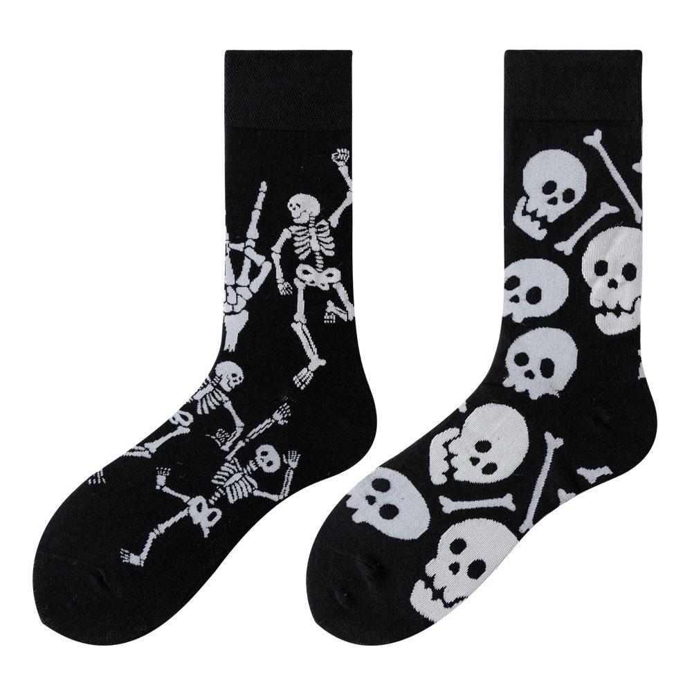 Asymmetric Colorful Christmas Cotton Socks for Couples